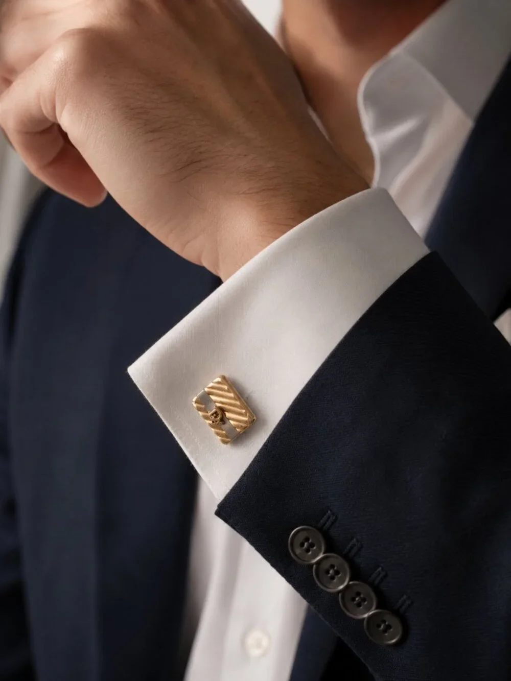 Christian Dior Vintage Two-Tone Cufflinks Gold & Palladium Plated